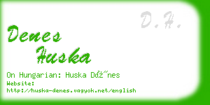 denes huska business card